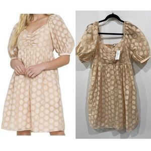 S NEW Boutique Puff Sleeve Dress